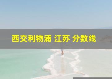 西交利物浦 江苏 分数线